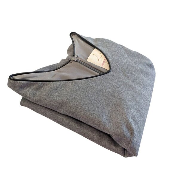 CHARLOTTE BRODY Cabana Gray V-Neck Puff Sleeve Sheath Mini Dress Size S - Picture 7 of 7